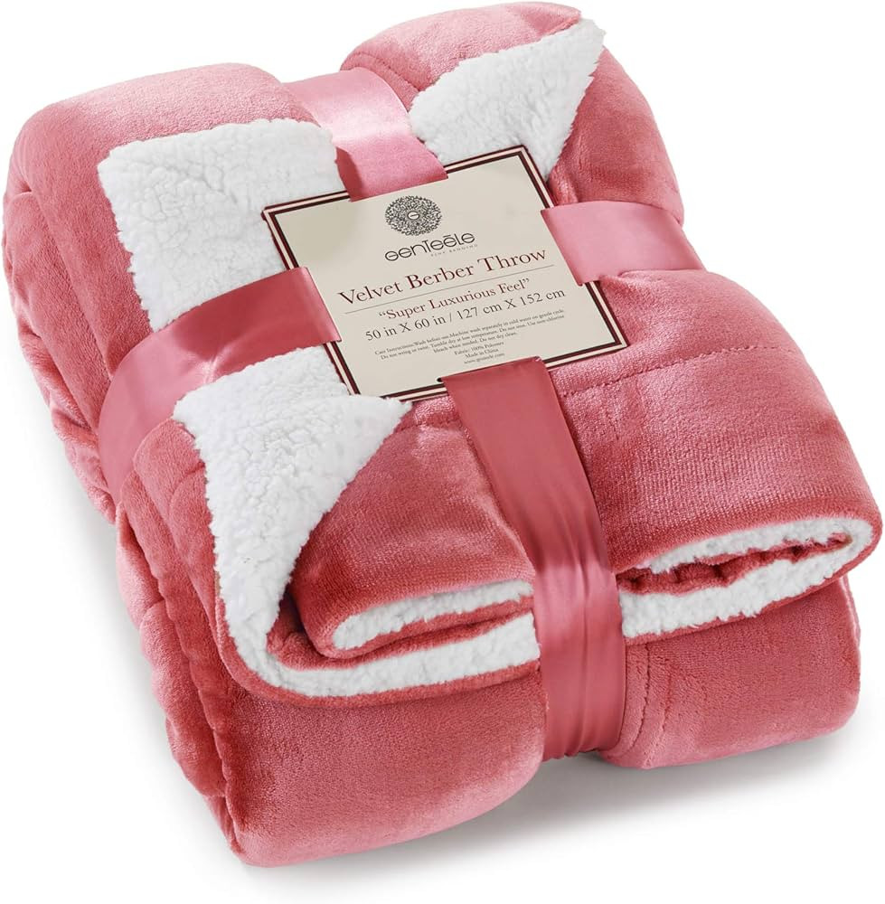 Genteele Sherpa Blanket - 50 x 60 Inch Fuzzy, Super Soft Throw Blankets for Couch, Bed & Sofa - C... | Amazon (US)