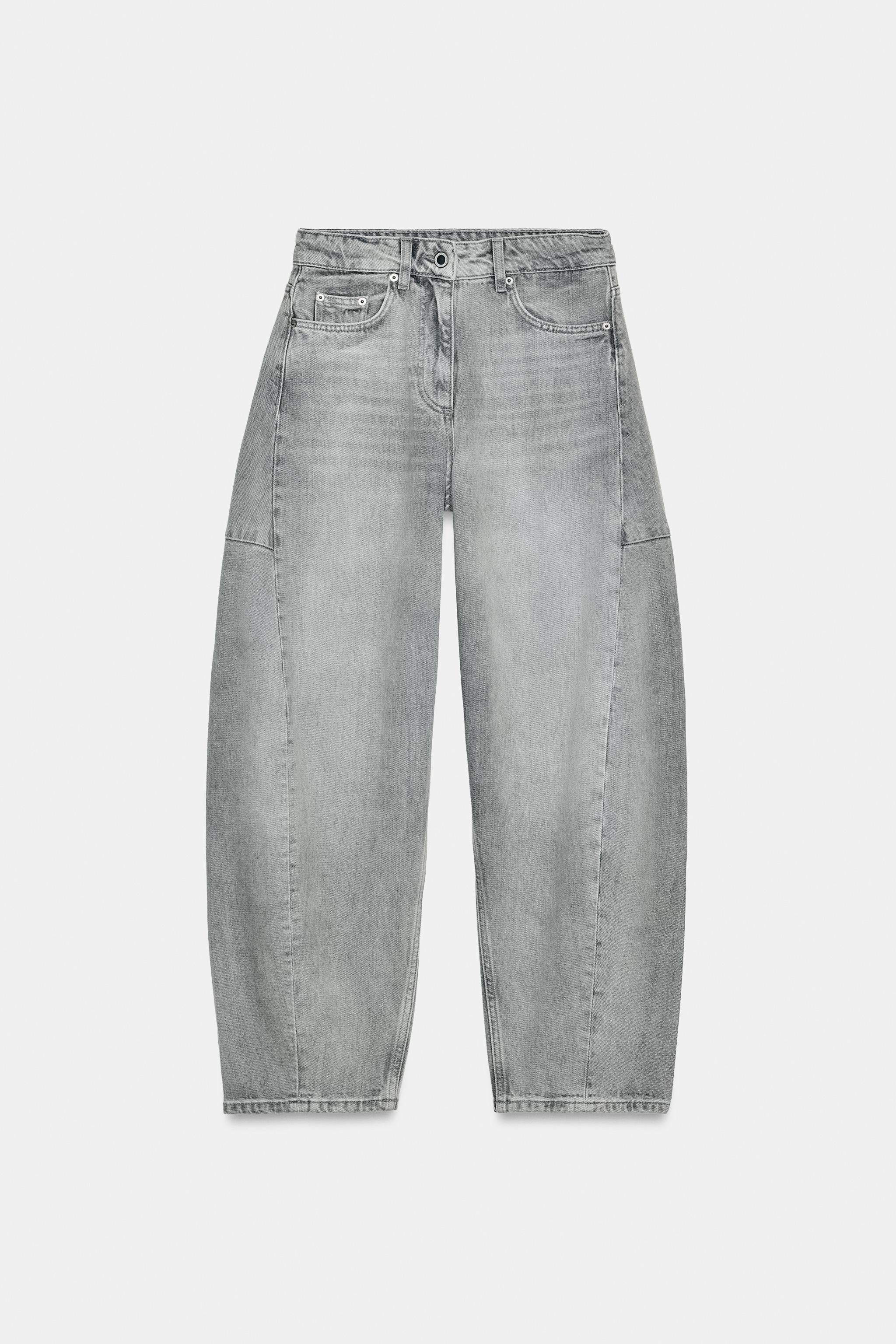 ZW COLLECTION ANKLE balloon mid-waist JEANS | Zara UK