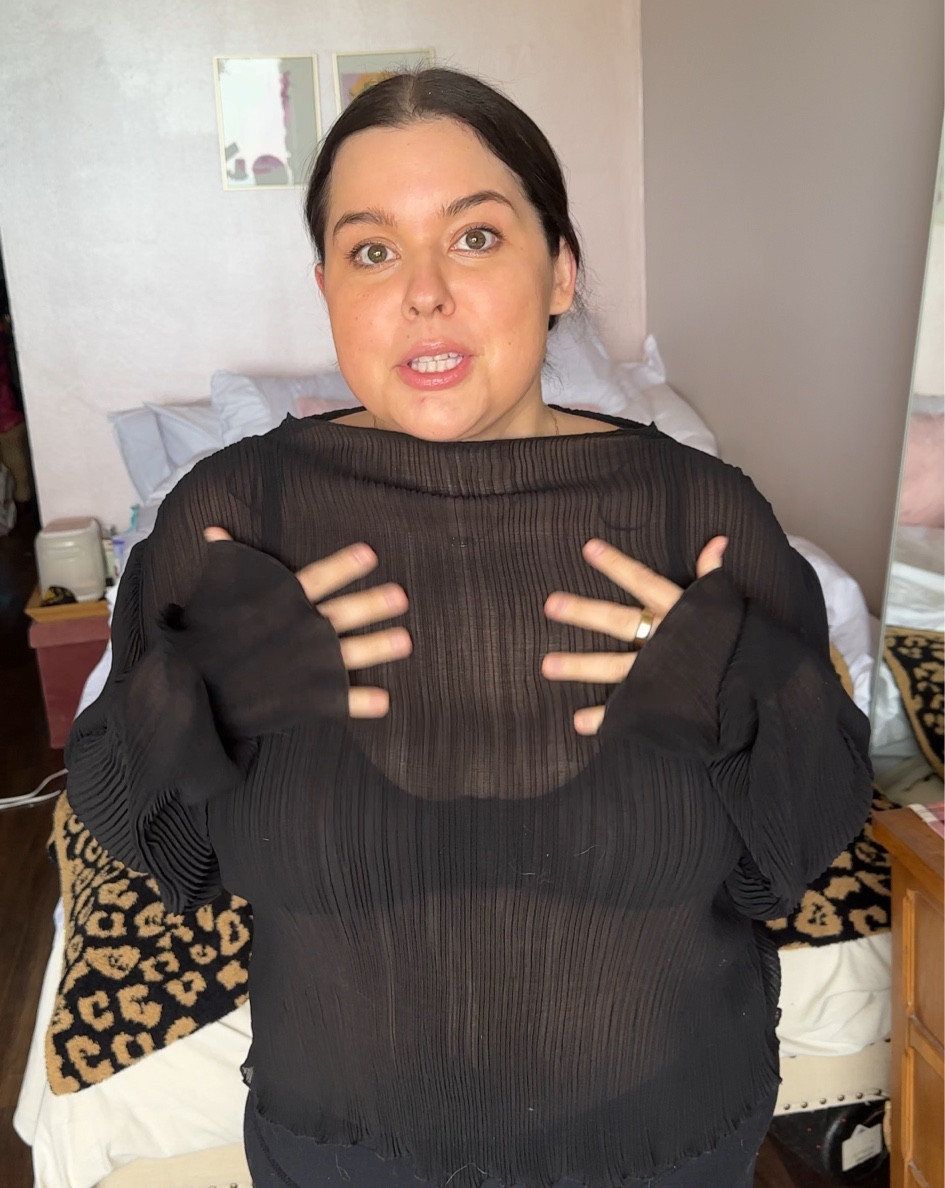 Cute going out top!!!! Mesh and sheer is super sexy but could also do with a bodysuit for more coverage 

#LTKMidsize #LTKMostLoved #LTKStyleTip