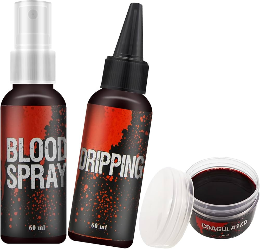 3PCS Fake Blood Halloween Makeup Full Set | Amazon (US)