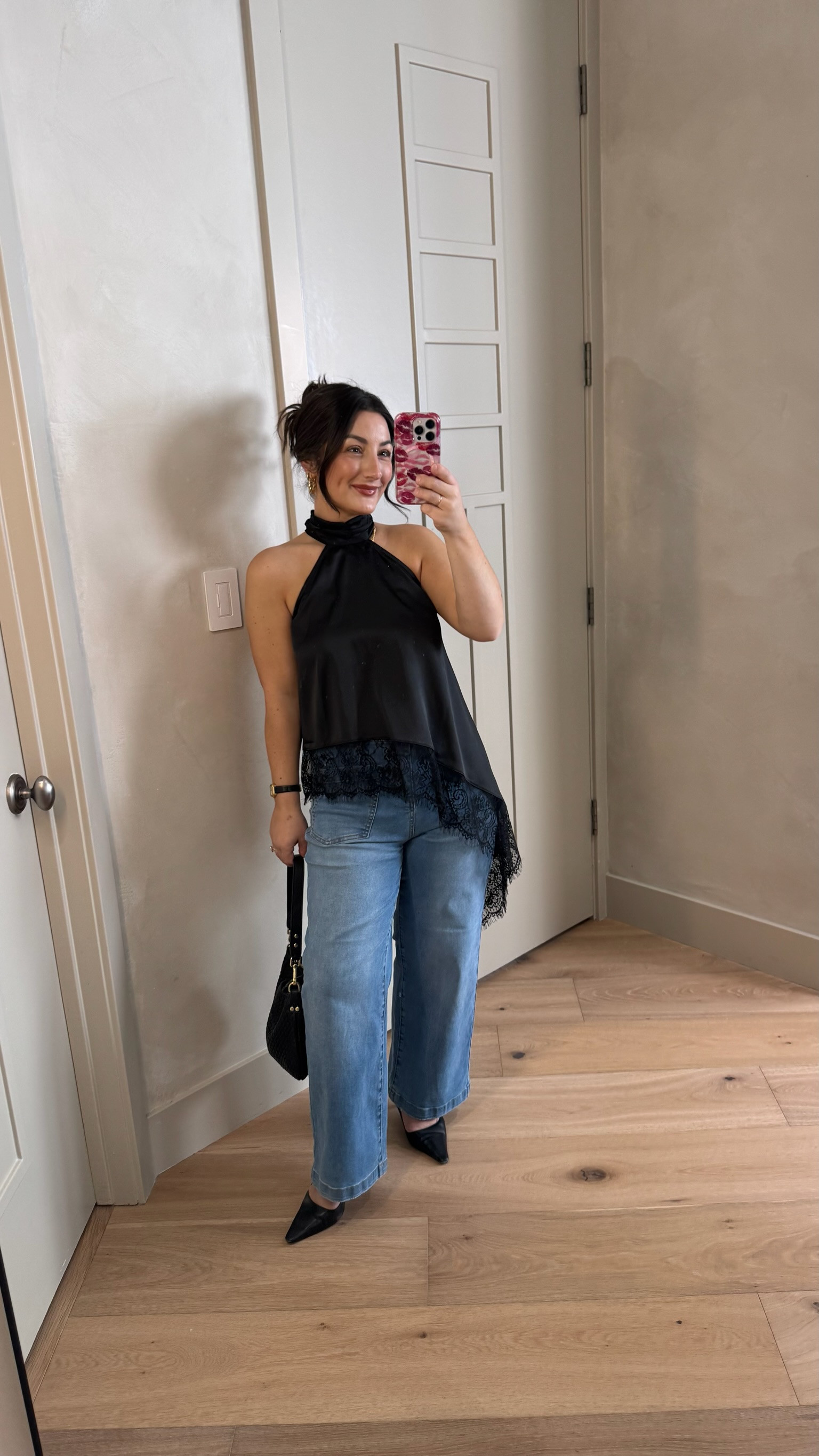 Love this asymmetrical top with lace trim detail! 

Top size small, jeans size 6 

5'0" 140lbs
Petite friendly

#LTKdayinmylife #LTKootd #LTKPetite