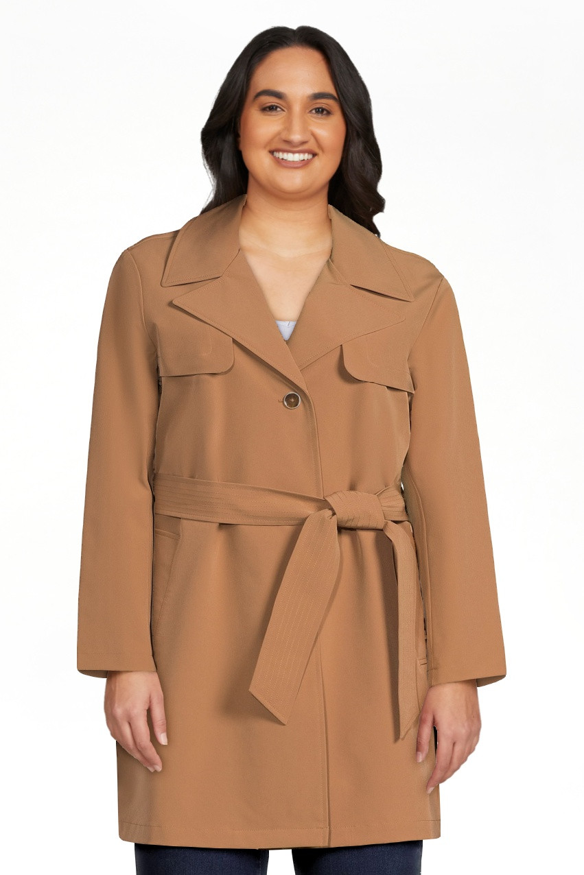 Time and Tru Women's Belted Trench Coat, Sizes XS-3X | Walmart (US)