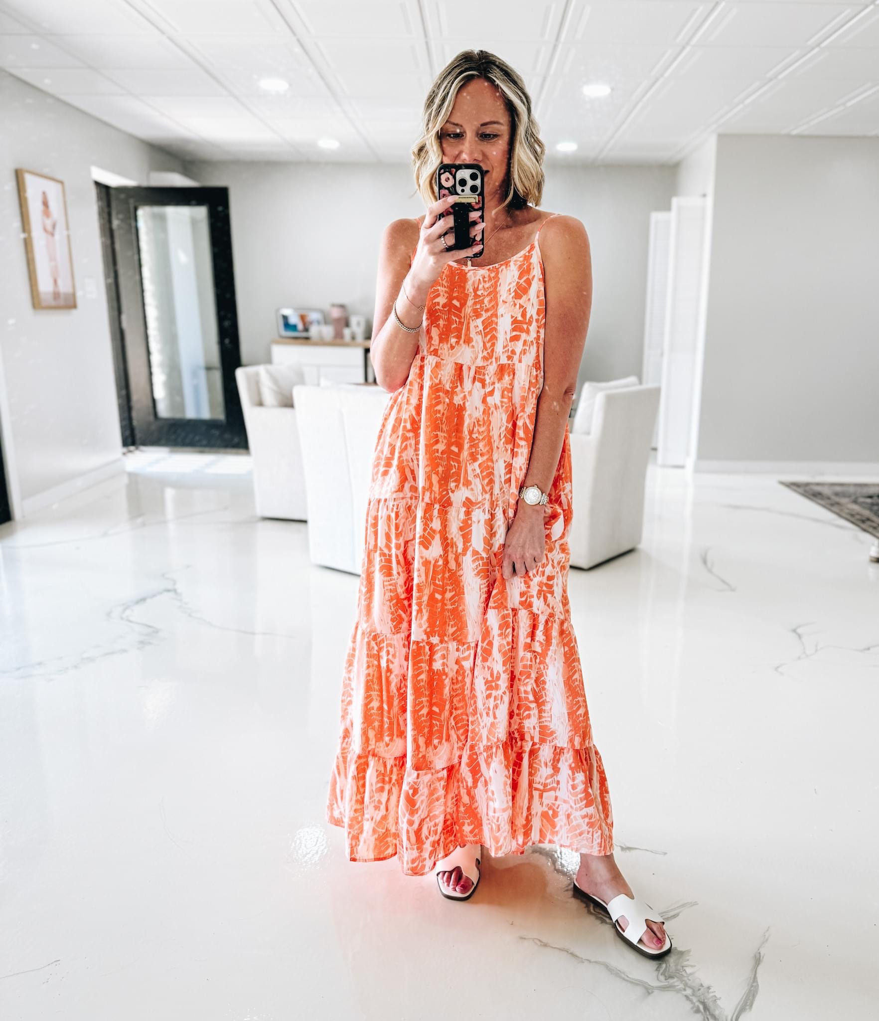 Loving this dress it has pockets! 
Fashionablylatemom 
PRETTYGARDEN Women Summer Dresses 2024 Spaghetti Strap Scoop Neck Floral Maxi Dress Flowy Boho Long Sundress with Pockets
Amazon finds 
Women's Dressy Flat Sandals Comfortable Slip On Leather Slide Sandals

#LTKshoecrush #LTKstyletip