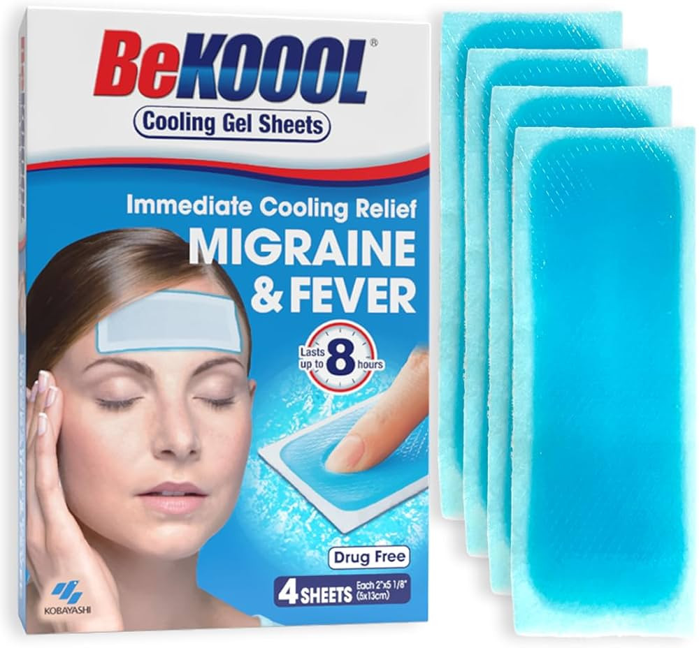 BeKOOOL Migraine Gel Sheets - 4 Count | Amazon (US)
