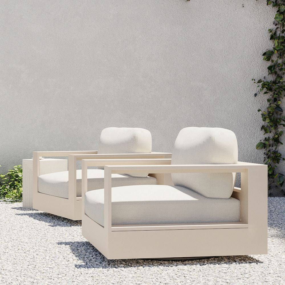 Telluride Aluminum Outdoor Swivel Chair | West Elm (US)