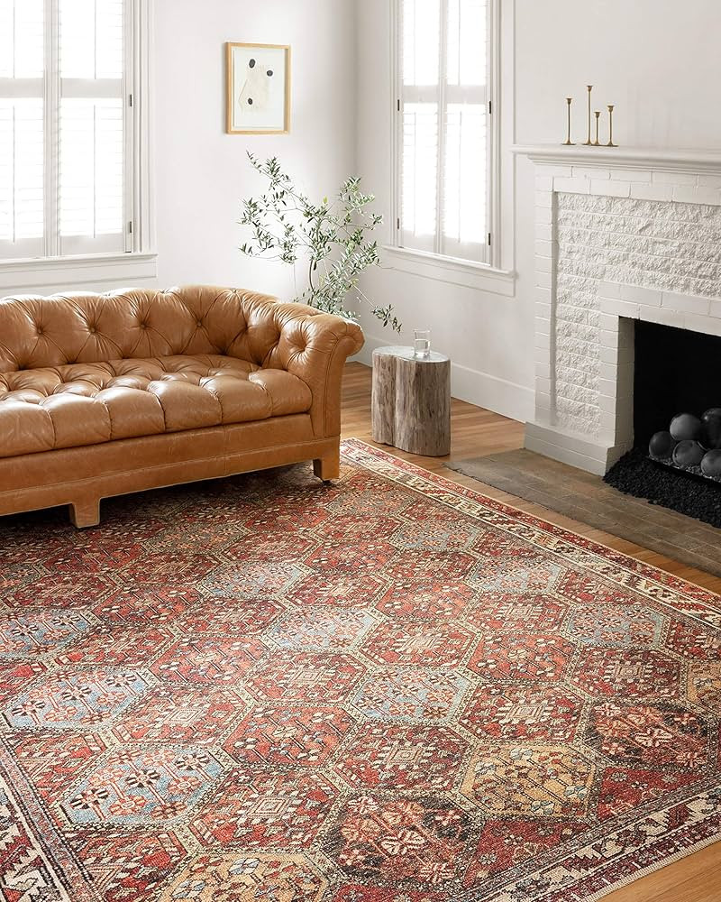 Loloi II Loren Collection LQ-16 Spice / Multi, Traditional 5'-0" x 7'-6" Area Rug | Amazon (US)