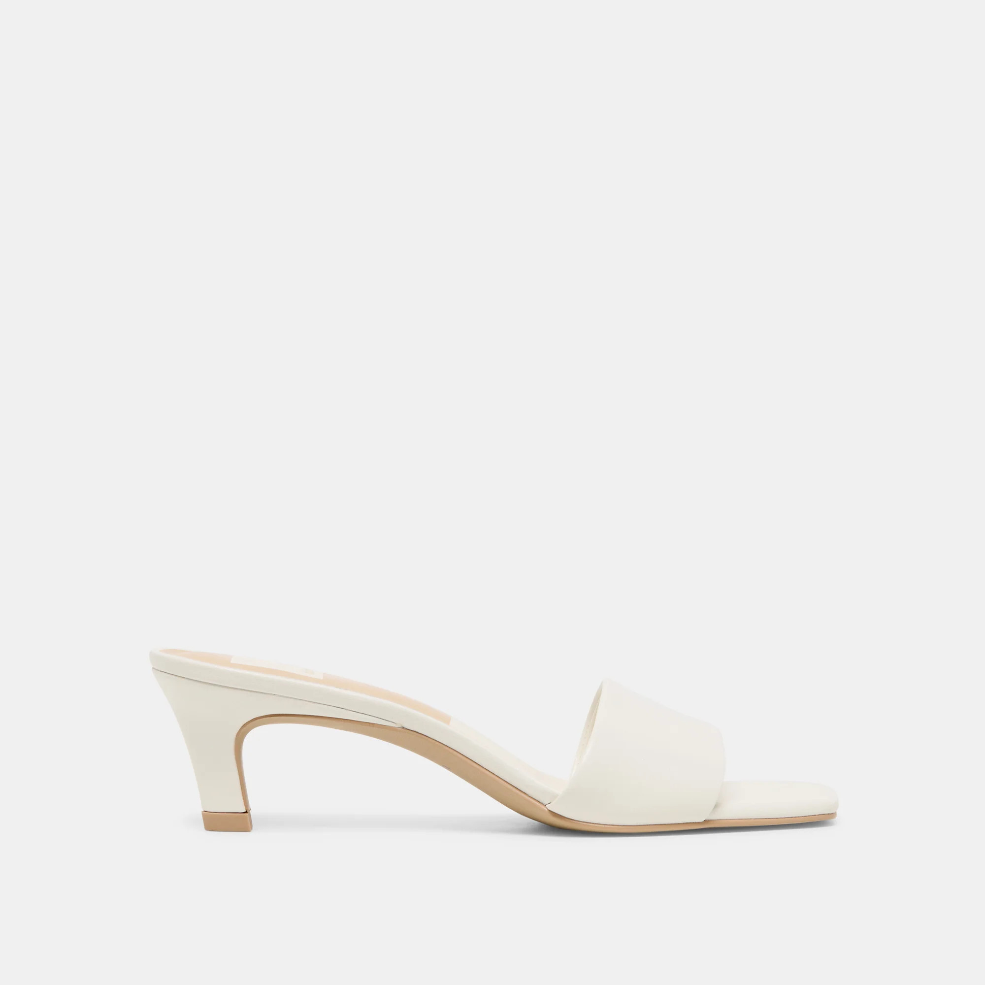 Rexa Heels True White Leather | DolceVita.com