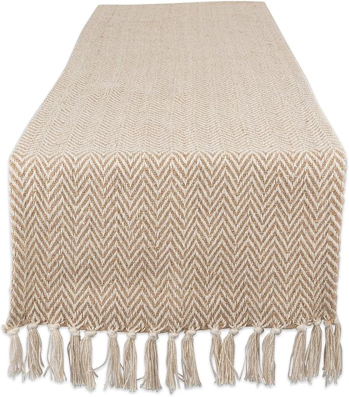 DII CAMZ11280 Braided Farmhouse Table Runner, 15 x 72 inches, Stone | Amazon (US)