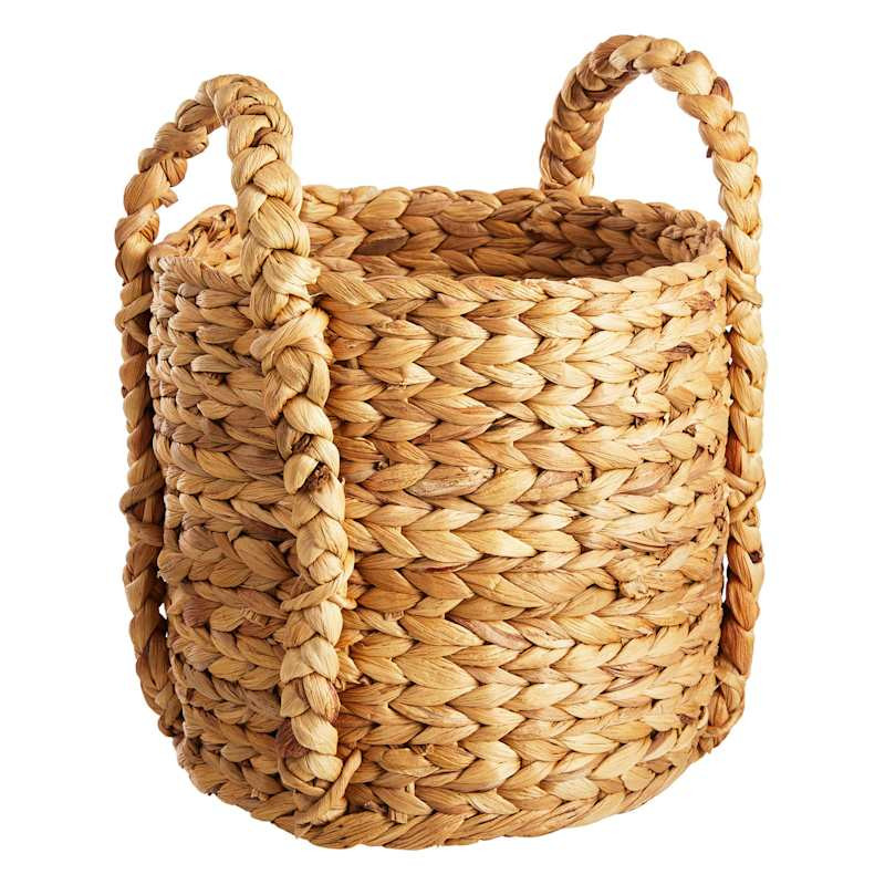 Braided Arrow Weave Round Storage Basket, Small | At Home