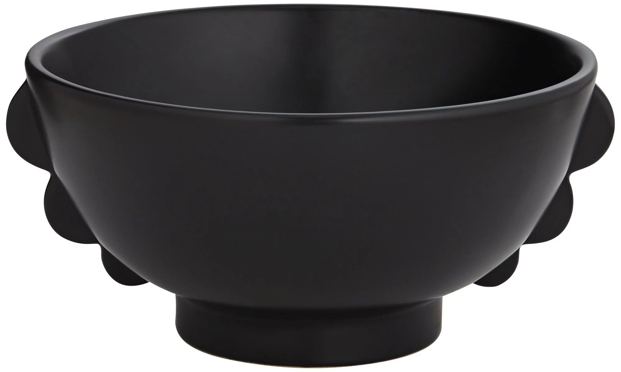 Studio 55D Vermosa Matte Black Ceramic Round Bowl | Walmart (US)