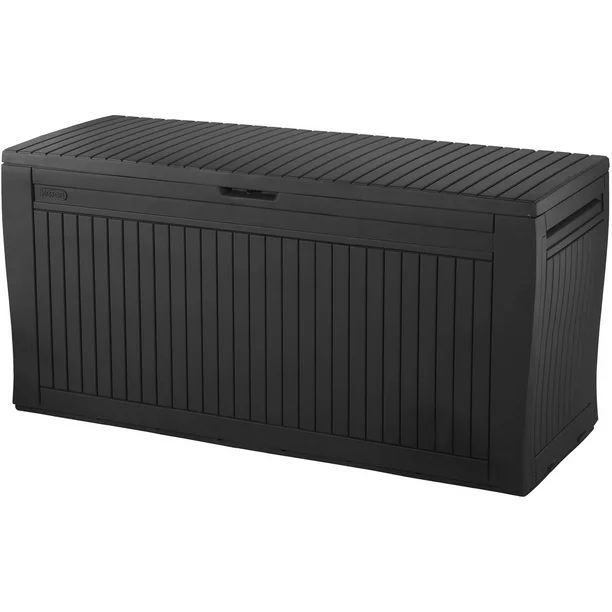 Keter Comfy Outdoor Storage 71-Gallon Resin Deck Box, Espresso Brown | Walmart (US)