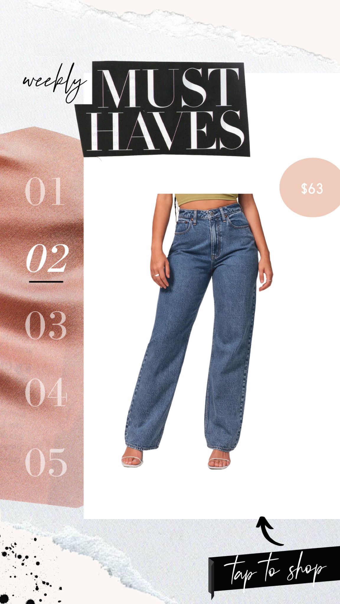 Abercrombie curve love loose denim // size 30 reg 