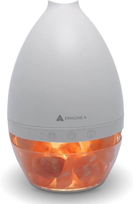 Himalayan Salt Lamp Diffuser, Ultrasonic Humidifier with Cool Mist and Aromatherapy, 0.5L Extra L... | Amazon (US)