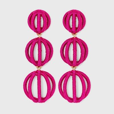 SUGARFIX by BaubleBar Cut-Out Ball Drop Earrings - Neon Pink | Target