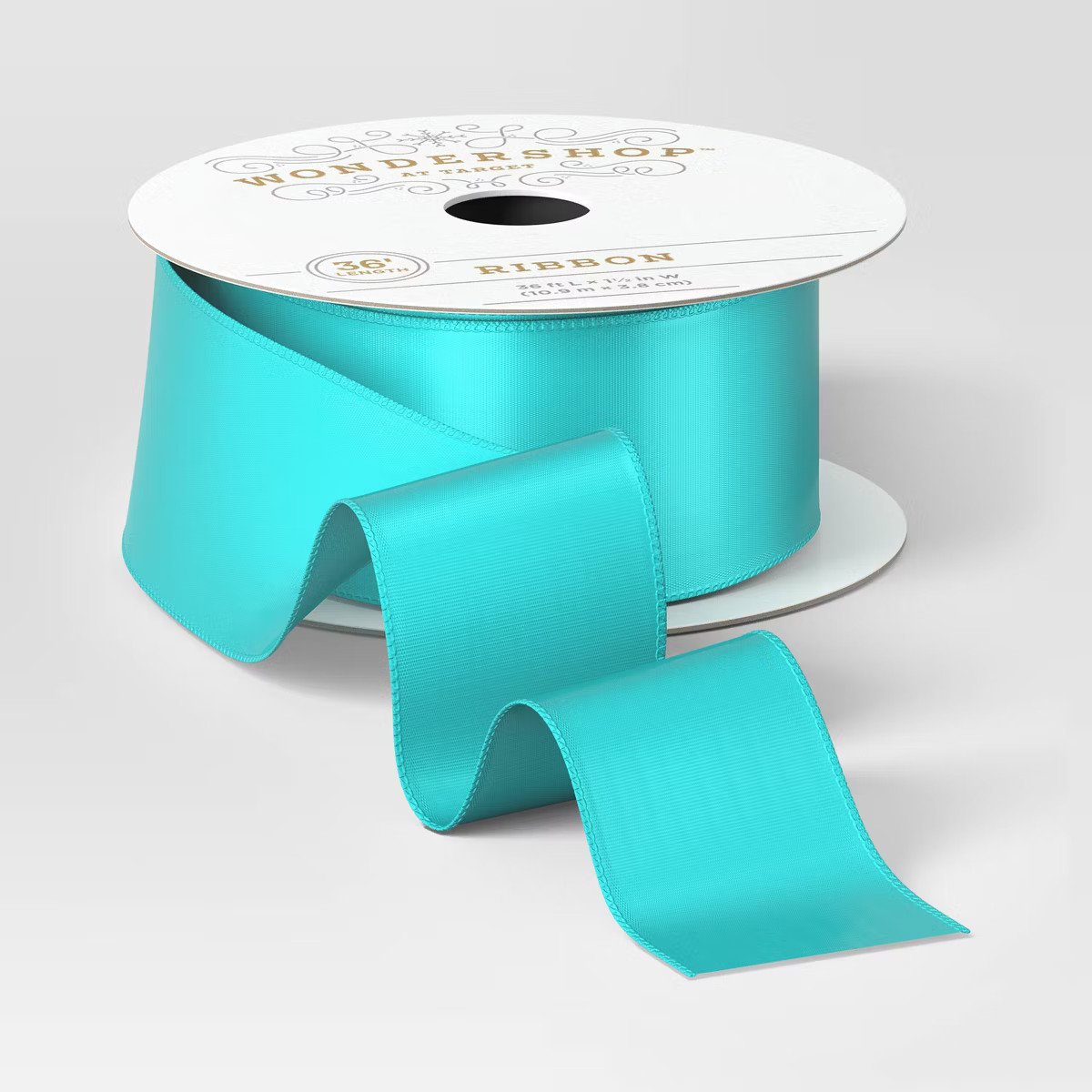 1.5" Satin Fabric Christmas Ribbon 36' Blue - Wondershop™ | Target