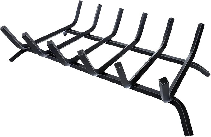 Fireplace Grate,Fireplace Log Holder,21 inch Heavy Duty Solid Cast Iron FIrewood Log Burning Rack... | Amazon (US)