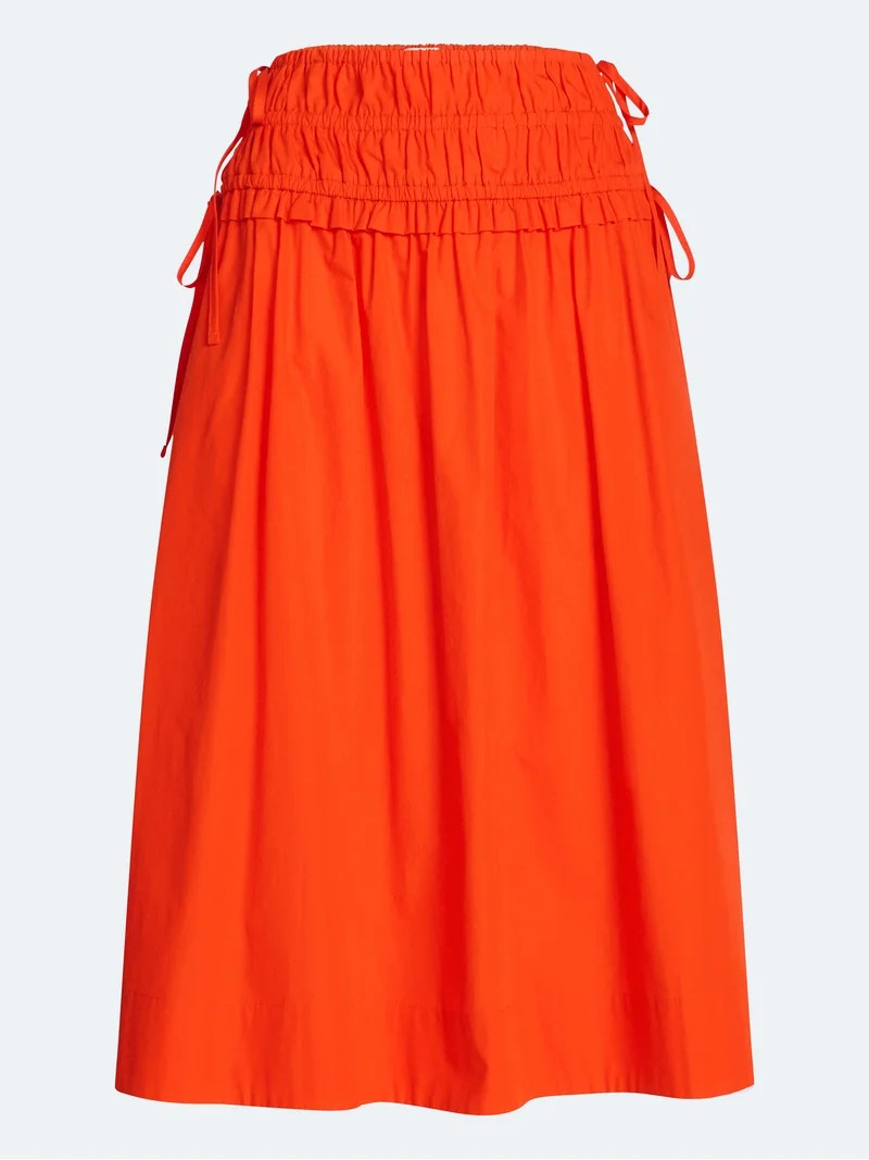 Free Assembly Women's and Women's Plus Smocked Drawstring Cotton Maxi Skirt, Sizes XS-4X | Walmart (US)