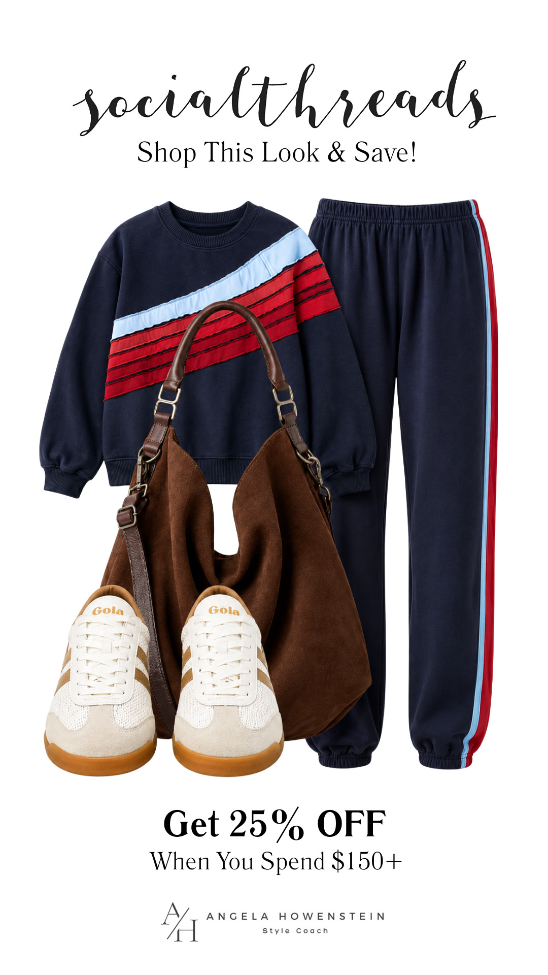 This sporty sweatshirt and jogger set is the definition of comfortable without sacrificing style. Pair it with retro sneakers and a suede tote for an easy look you'll wear on repeat.

✨ Social Threads Fall Preview Sale: Get 25% OFF orders of $150+ on the Fall Preview Collection. Sale ends 8/9/26 at 11:59 PM PST.

👩‍💻 LTK PRO TIPS
❤️ Heart = Support my posts ;-)
🔖 Save = Get sale &restock alerts for the things you love!
📋 Lists = Keep favorites organized (List ideas: Christmas, Birthdays, and Vacations!)
📲 Share = Send lists and products to a friend (or your daughters like me).
💬 Comment = Ask me anything, and I'll answer. ;-) 

 #LTKootd #LTKOver40 #LTKSaleAlert