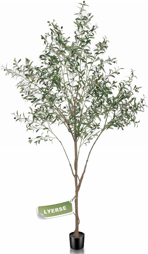 Faux Olive Tree, 8ft Tall Fake Olive Tree for Modern Home Office Decor, Artificial Olive Tree Pla... | Amazon (US)