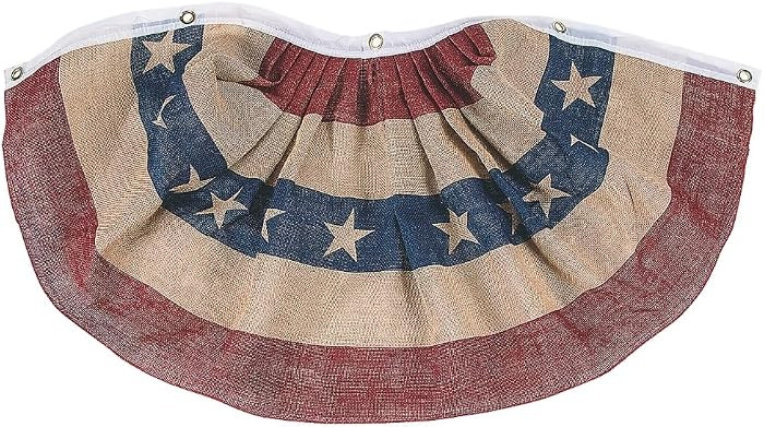 USA Patriotic Burlap Bunting for Fourth of July - Rustic and Farmhouse Home Decor | Amazon (US)