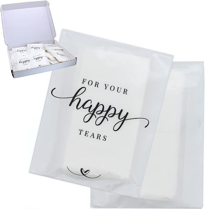 Travel Size Tissues for Happy Tears – Set of 20 Bulk Individual Tissue Packs – Frosted-Paper ... | Amazon (US)