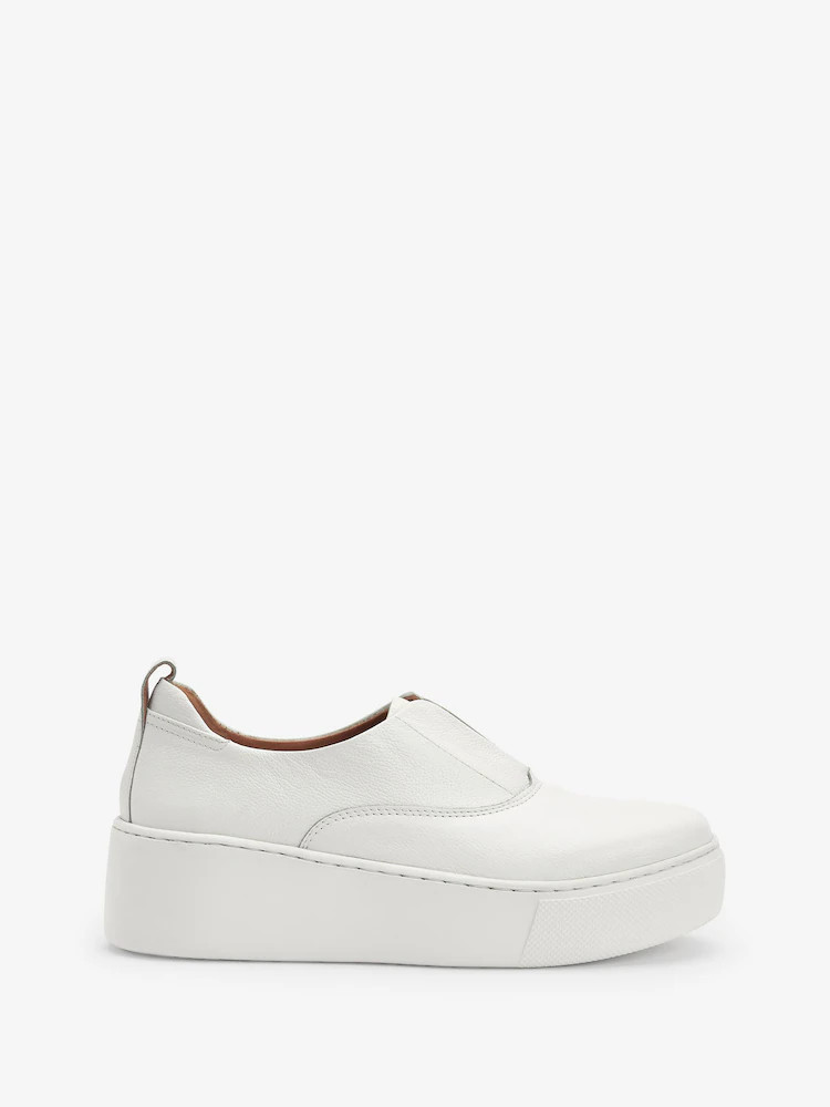 Buy White Slip On Signature Forever Comfort® Leather Chunky Wedge Platform Trainers from Next Au... | Next AU
