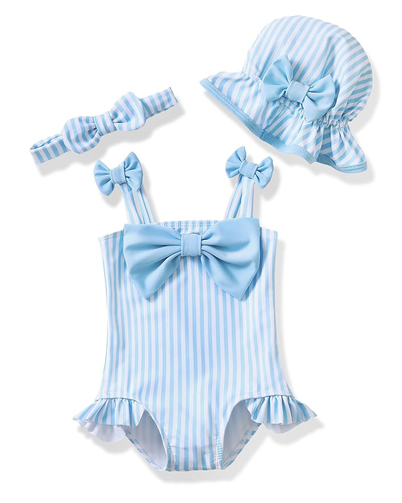 Renotemy Baby Girl Swimsuit Infant Bathing Suit Swimwear Sleeveless Bikini Tankini Toddler Girl O... | Amazon (US)