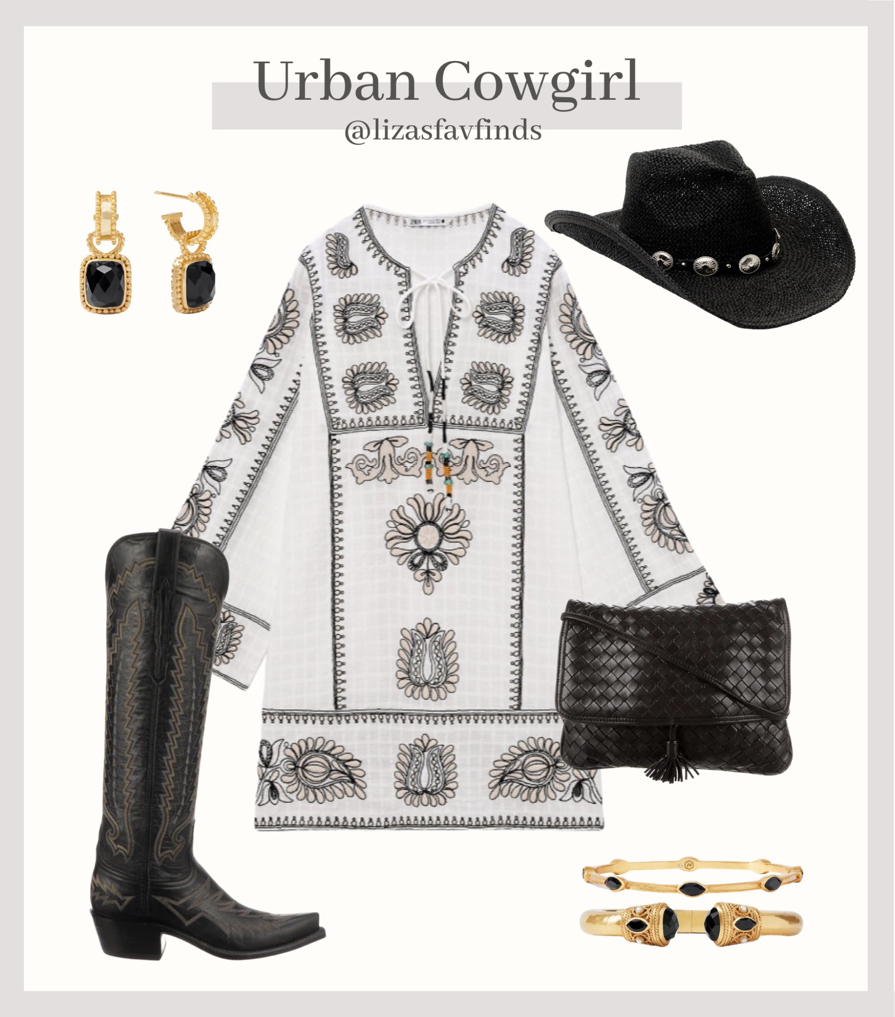 Dress is Zara, boots are lucchese Priscilla boots, bag is vintage Bottega from therealreal, hat is from countryoutfitter.com! 

#LTKFind #LTKstyletip #LTKSeasonal