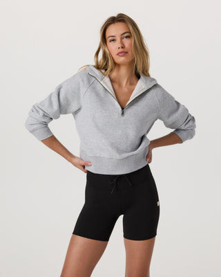 Vuori Restore Half Zip Jacket Hoodie | Light Heather Grey | Large | Vuori Clothing (US & Canada)