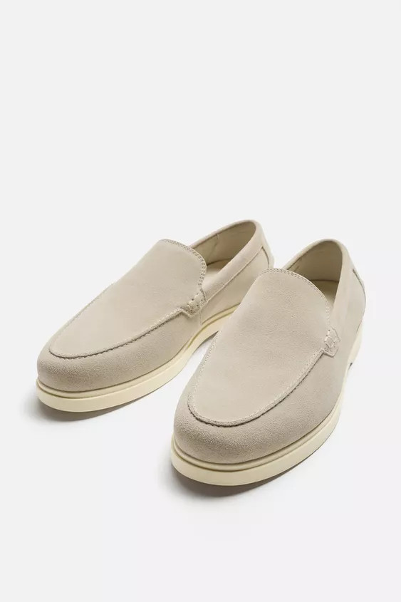 CASUAL LEATHER LOAFERSEcru White+5 | Zara UK