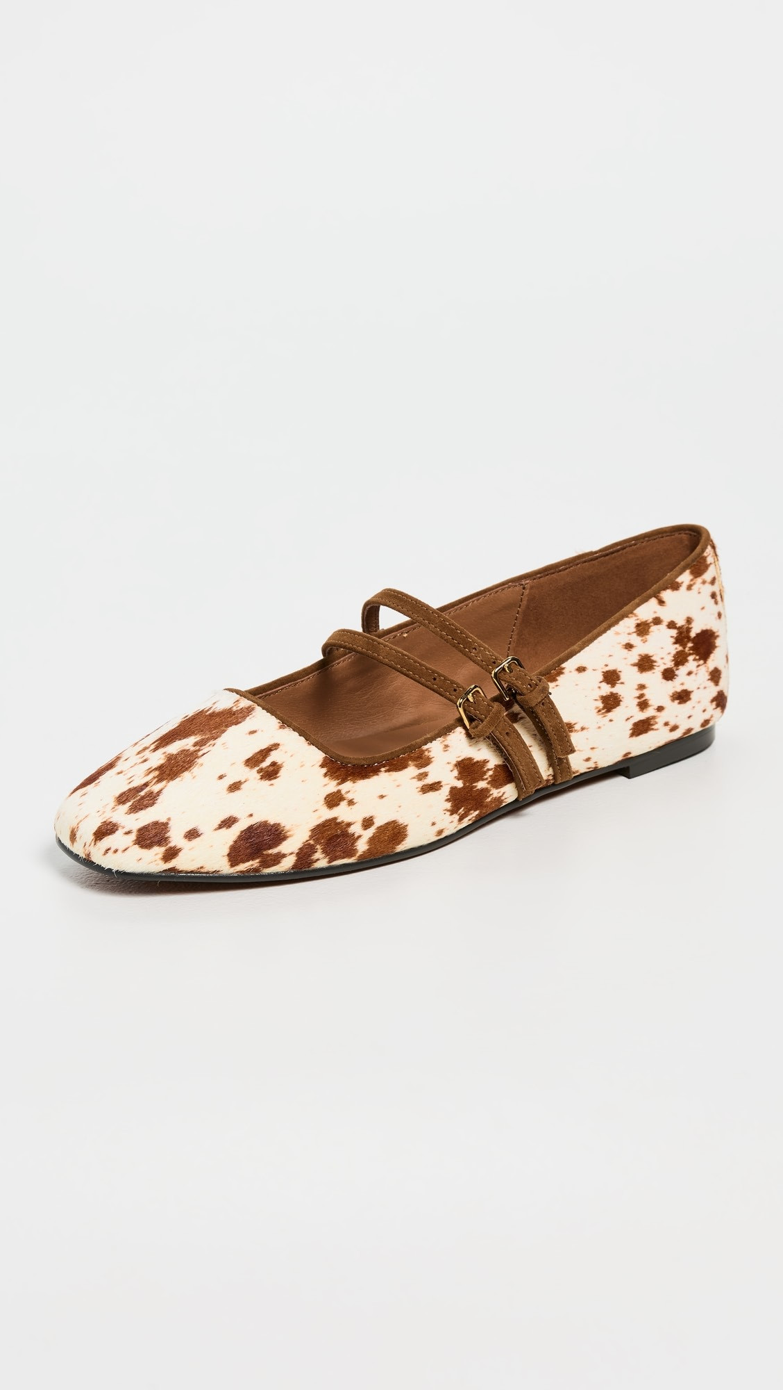 The Greta Double-Strap Ballet Flat in Haircalf | Shopbop