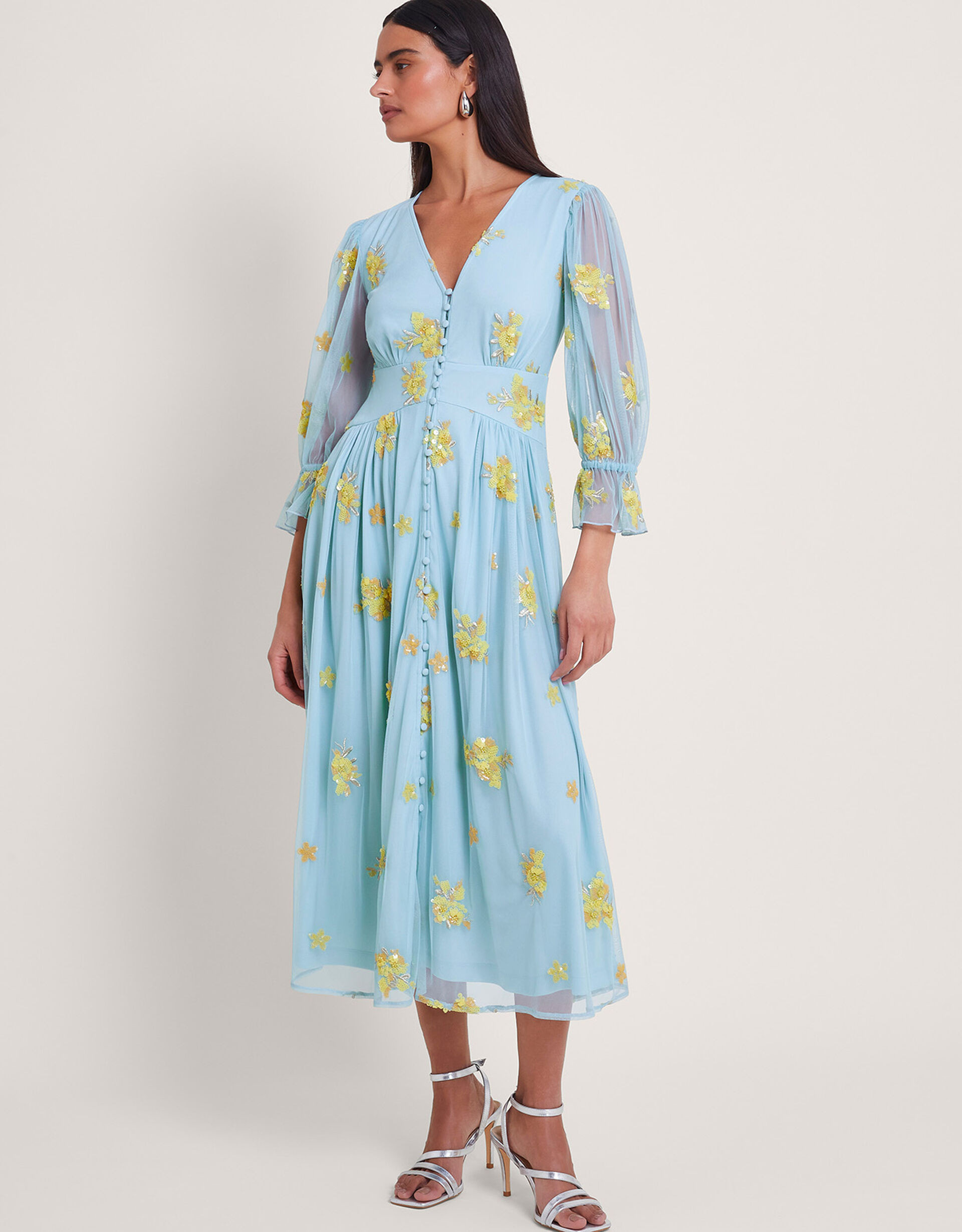 Martha Embellished Tea Dress Blue | Monsoon (UK)