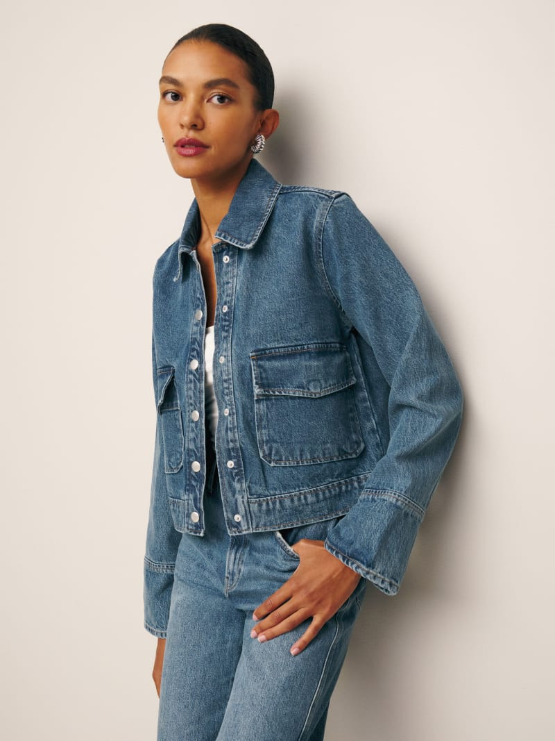 Michele Flight Denim Jacket | Reformation (Global)