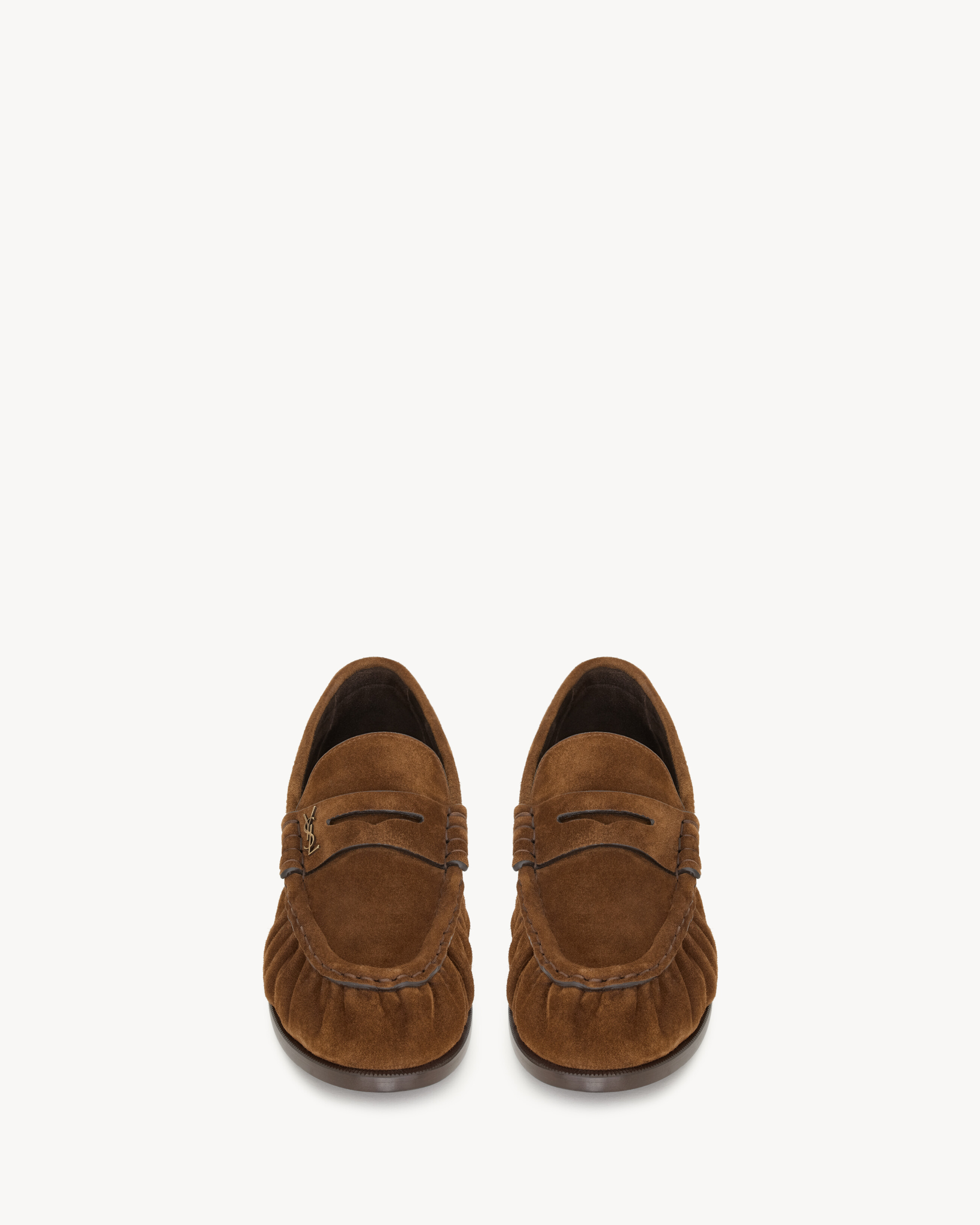 Saint Laurent Le Loafer Supple In Suede - Amber - Women - 37 | Saint Laurent Inc. (Global)
