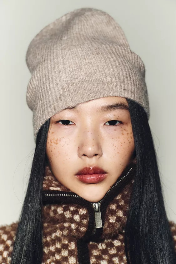 RIBBED KNIT BEANIE HAT | Zara UK