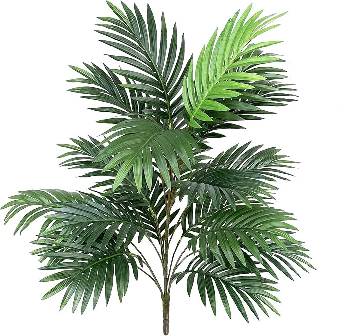Artificial Palm Tree Plants 30" Tall UV Resistant Tropical Areca Plant Faux Plants Monstera Leave... | Amazon (US)