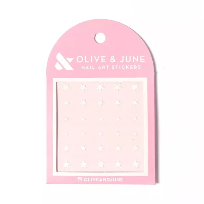 Olive & June Nail Art Stickers - White Stars | Target