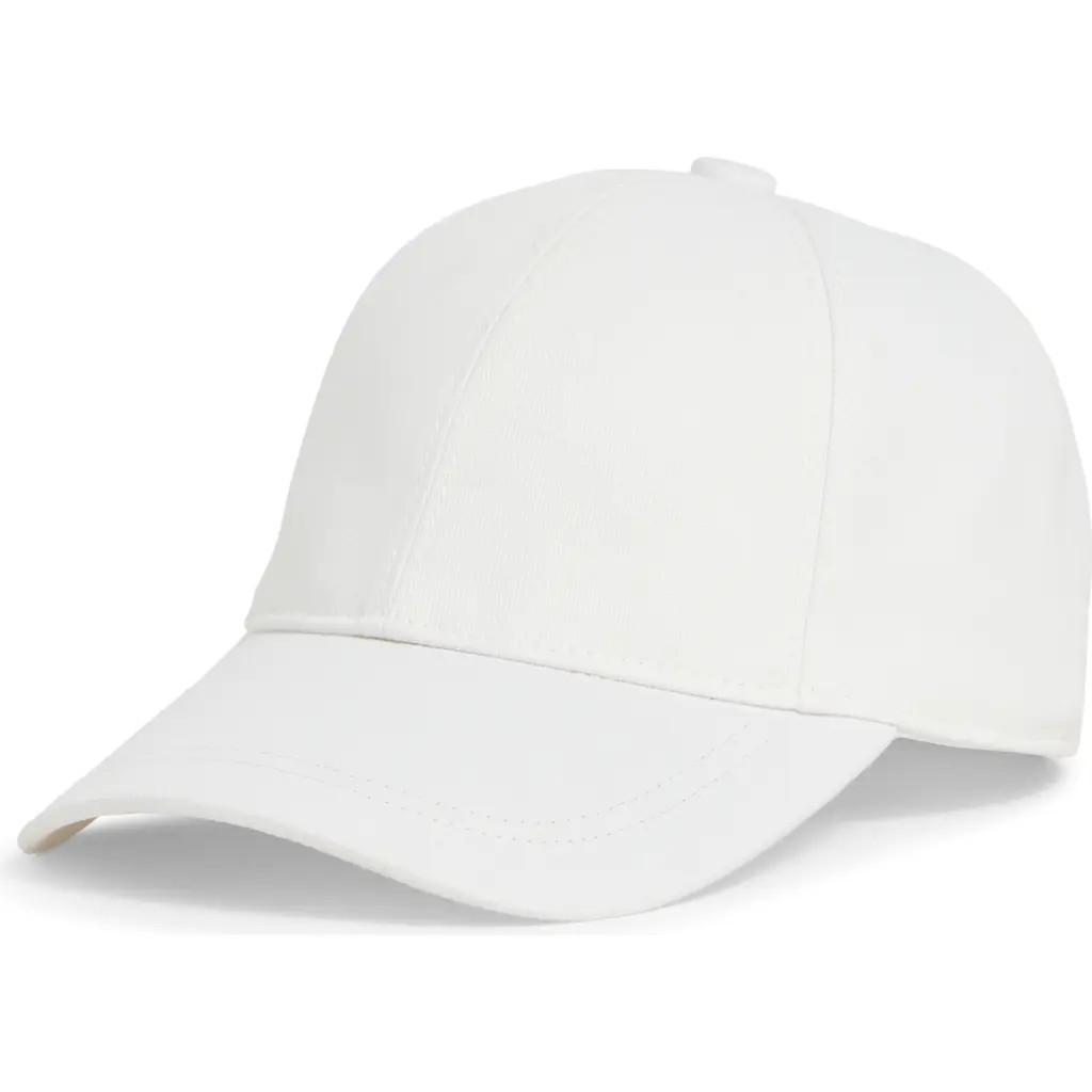 Nordstrom Brushed Cotton Baseball Cap in White at Nordstrom | Nordstrom