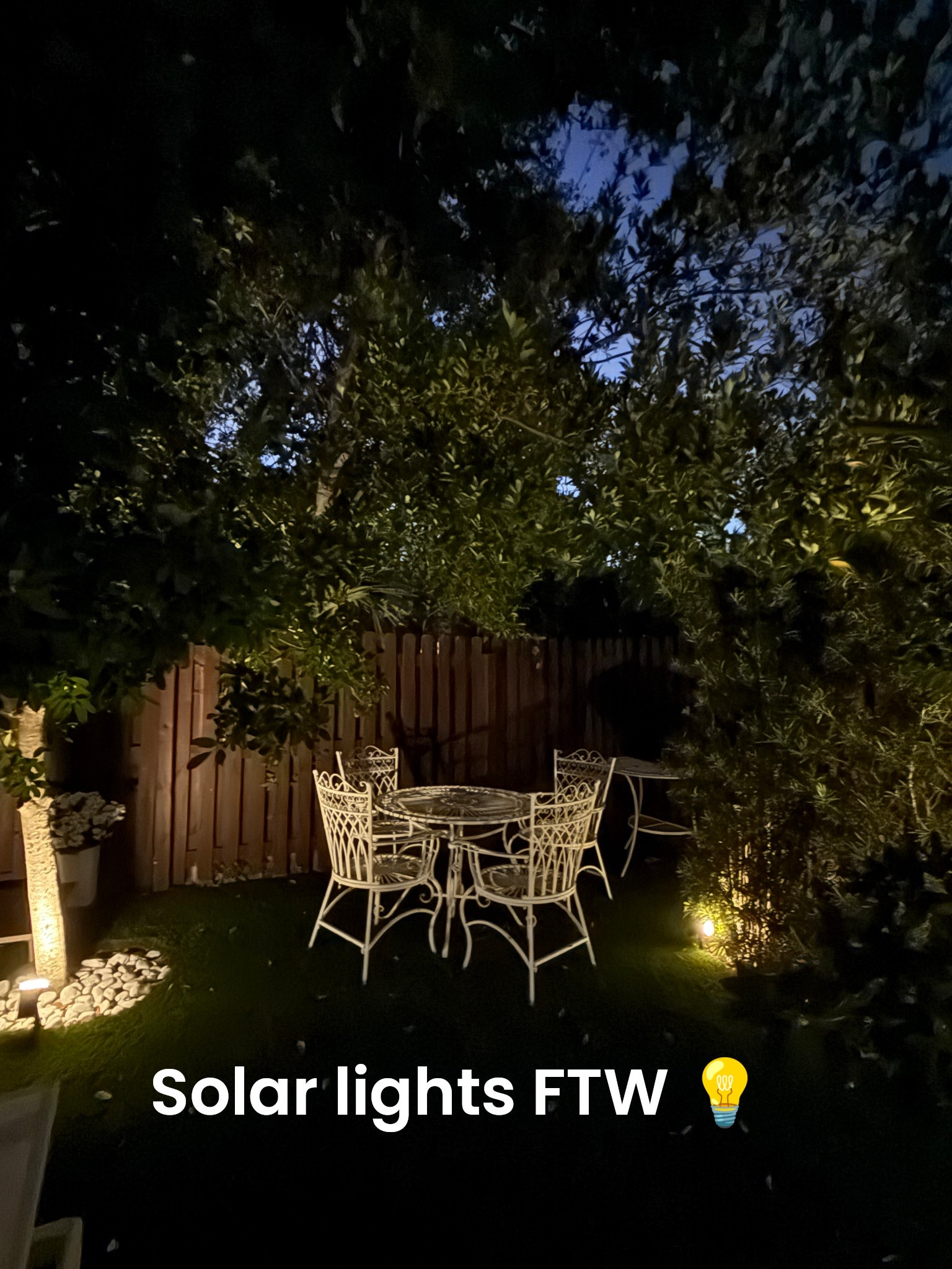 Had these solar powered lights in the backyard for 2 years and still going strong.  They even illuminate the corners of the yard. 

#backyard
#lighting
#solarpowered 

#LTKHome #LTKFindsUnder50 #LTKSaleAlert