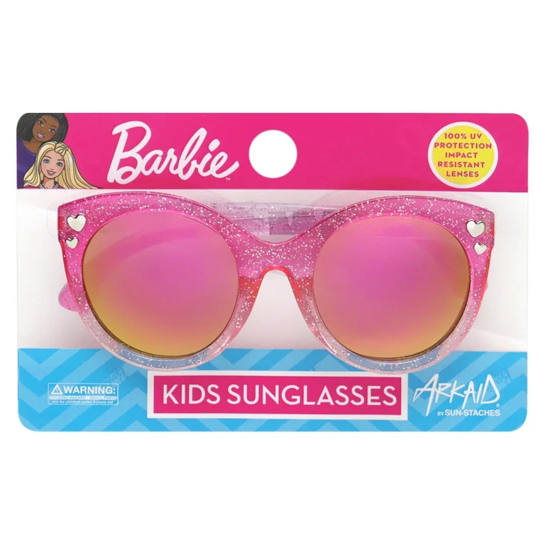Barbie Pink Glitter Cateye Kids Sunglasses | Walmart (US)