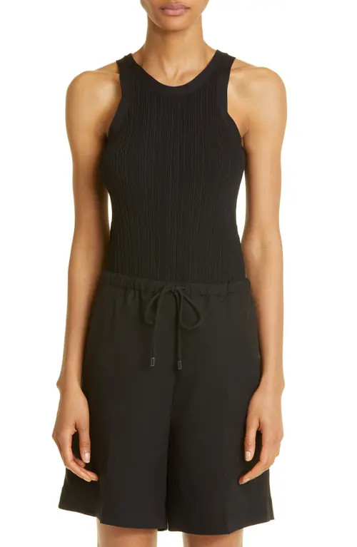 Totême Seamless Rib Tank in Black at Nordstrom, Size Medium | Nordstrom