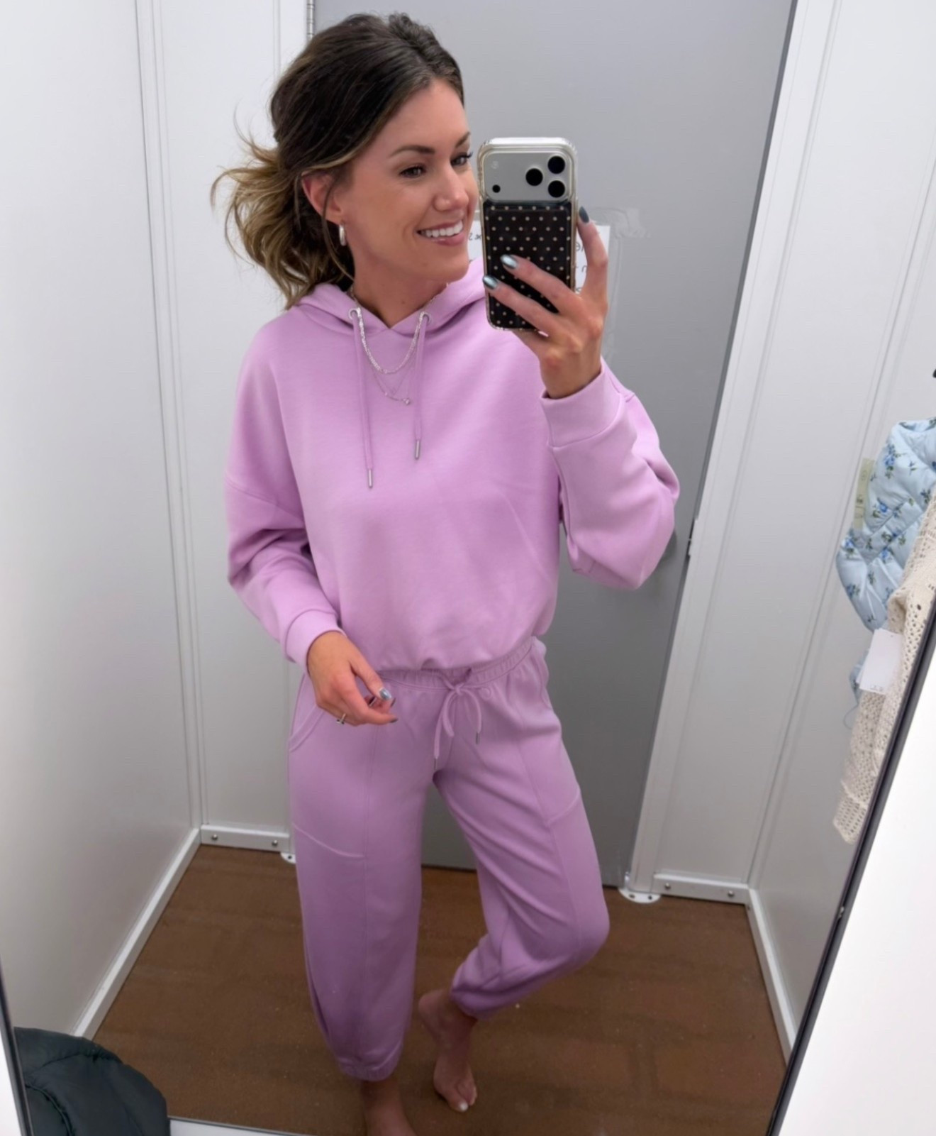 My favorite scuba knit separates now available in this pretty purple/pink shade. 
Top/medium
Bottoms small

#LTKmomlife #LTKSeasonal