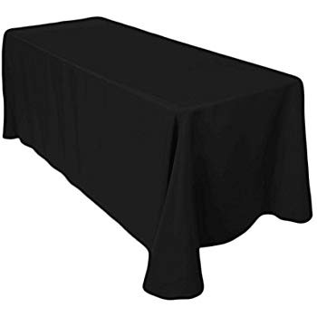Gee Di Moda Rectangle Tablecloth - 90 x 132" Inch - Black Rectangular Table Cloth for 6 Foot Tabl... | Amazon (US)