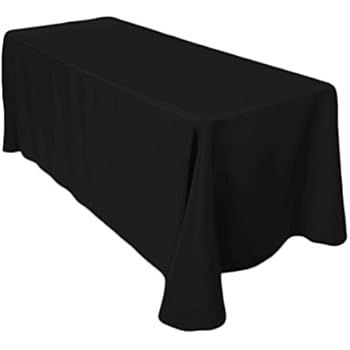 Gee Di Moda Rectangle Tablecloth - 90 x 132" Inch - Black Rectangular Table Cloth for 6 Foot Tabl... | Amazon (US)