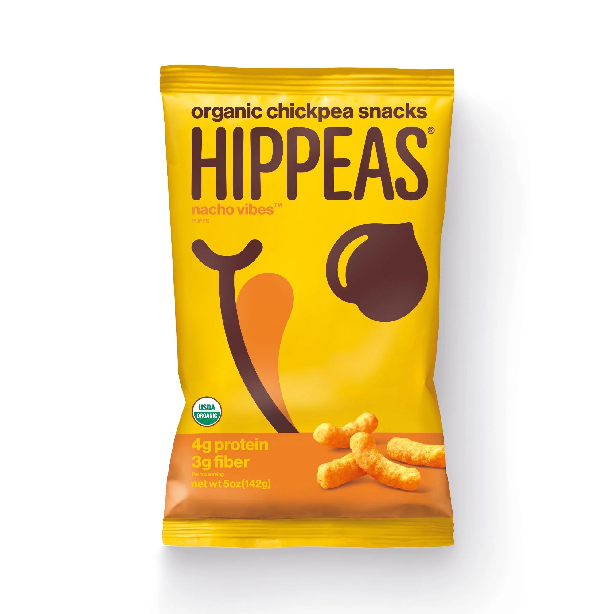 Hippeas Organic, Gluten Free, Vegan, Nacho Cheese Chickpea Puffs, 5 oz. | Walmart (US)