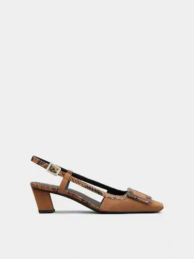 Belle Vivier Slingback Pumps in suede | Roger Vivier INT