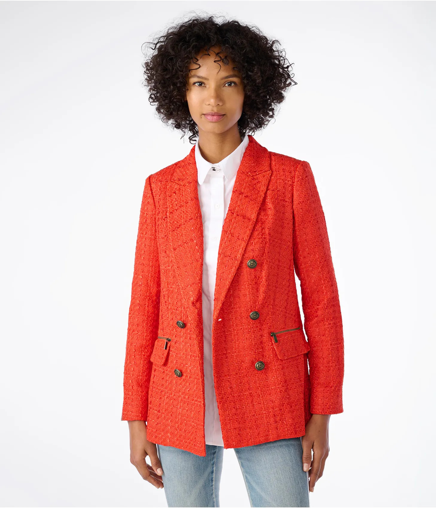 Buy TWEED DOUBLE BREASTED BLAZER Online - Karl Lagerfeld Paris | Karl Lagerfeld Paris