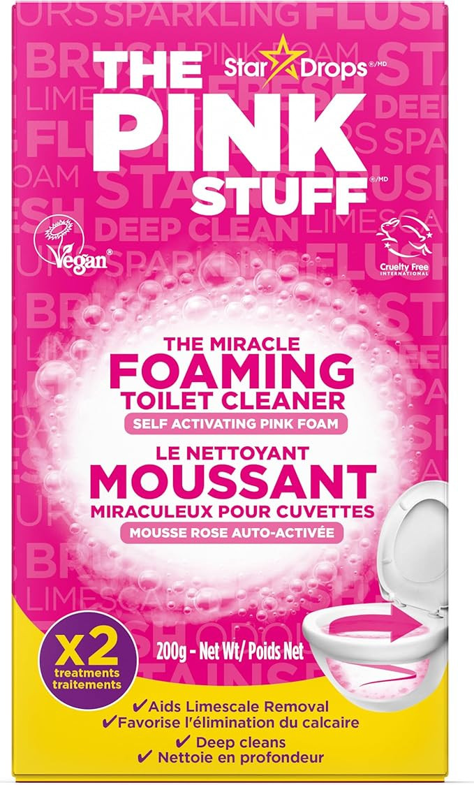 Stardrops - The Pink Stuff - The Miracle Power Foaming Toilet Cleaner - 2 Treatments - Self Activ... | Amazon (US)