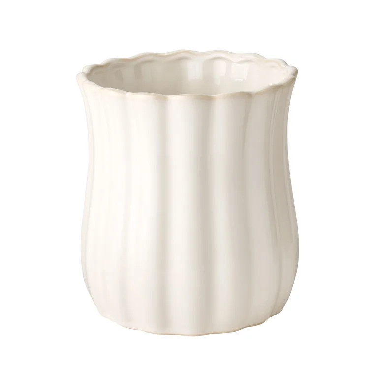 The Pioneer Woman White Colette Stoneware Kitchen Utensil Holder | Walmart (US)