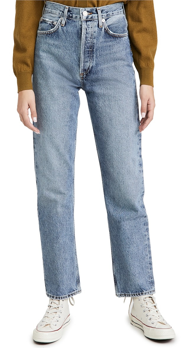 90's Pinch Waist High Rise Straight Jeans | Shopbop